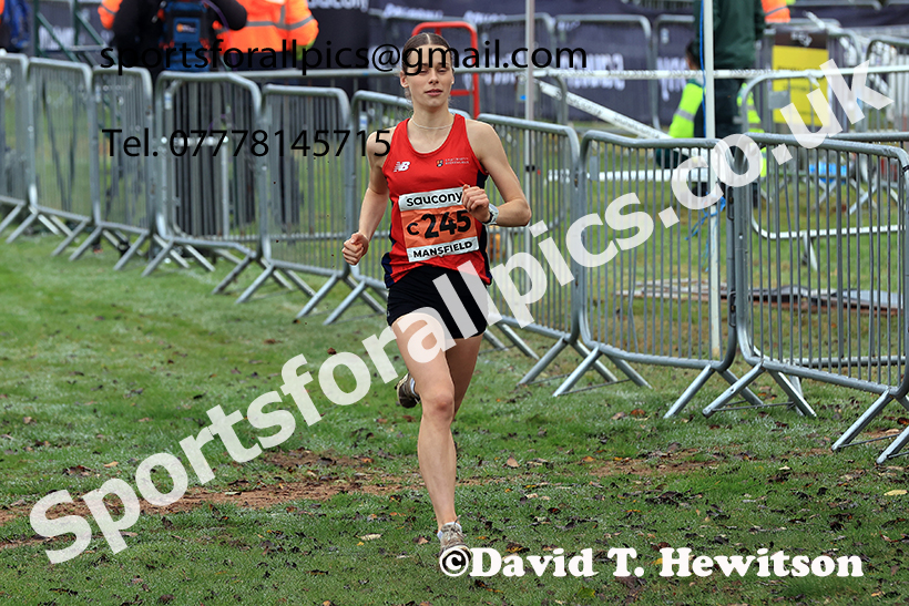 Junior Womens 2024 National Cross Country Relays, Berry Hill Park, Mansfield.   Photo: David T. Hewitson/Sports for All Pics